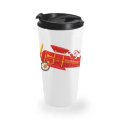 Santa Christmas Holiday Plane Kids Travel Mug
