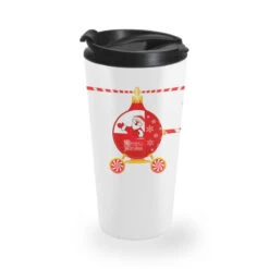 Santa Christmas Holiday Helicopter Travel Mug