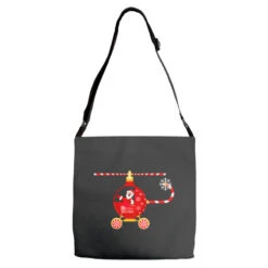 Santa Christmas Holiday Helicopter Adjustable Strap Totes