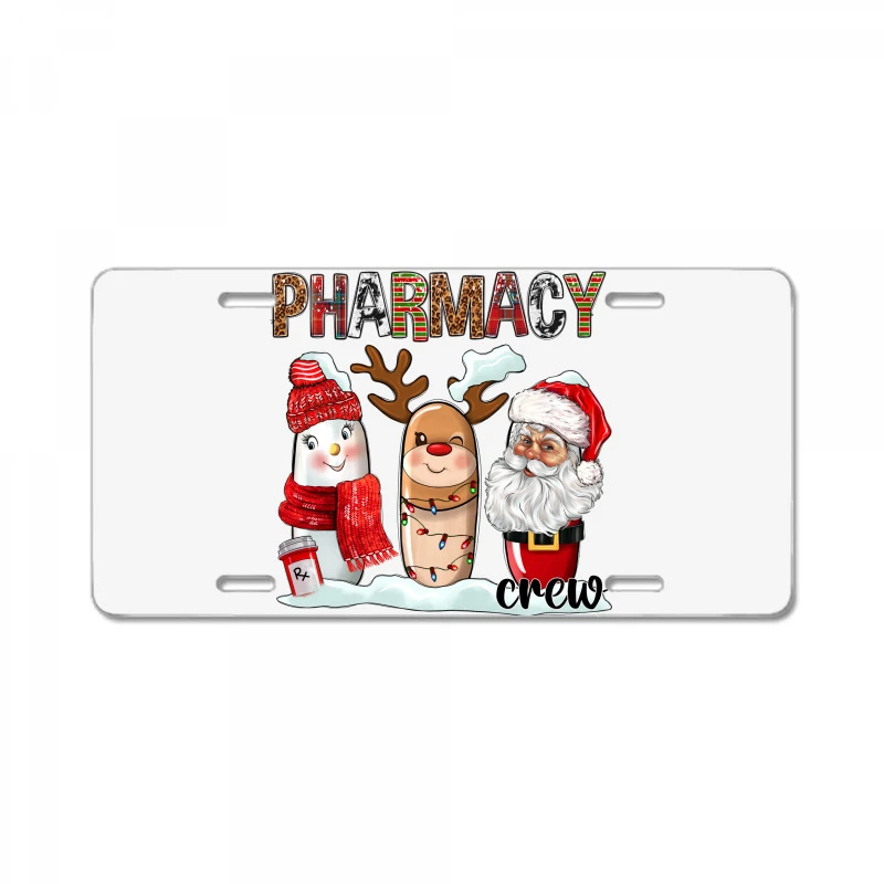 Pharmacy Crew Christmas License Plate 3 Pharmacy Crew Christmas License Plate