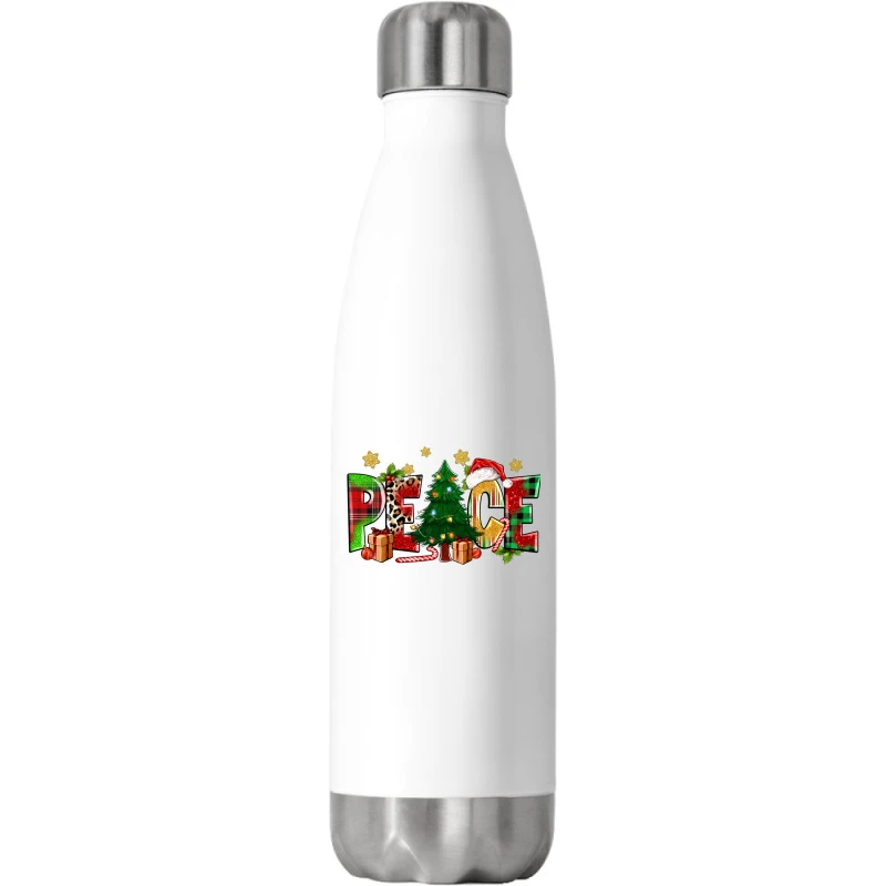 Peace Christmas Stainless Steel Water Bottle 3 Peace Christmas Stainless Steel Water Bottle