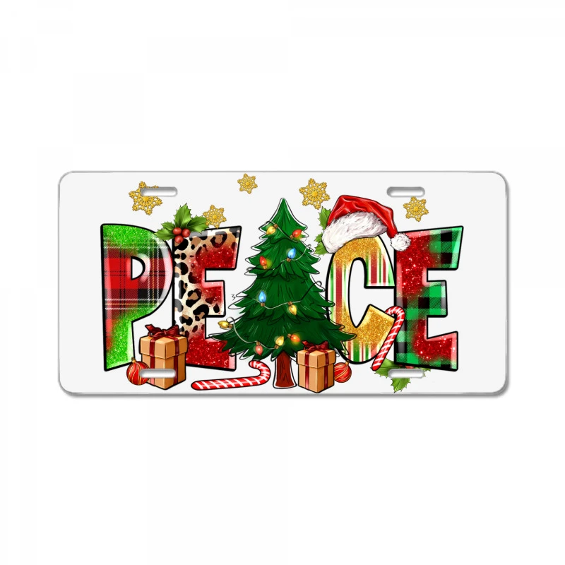 Peace Christmas License Plate 3 Peace Christmas License Plate
