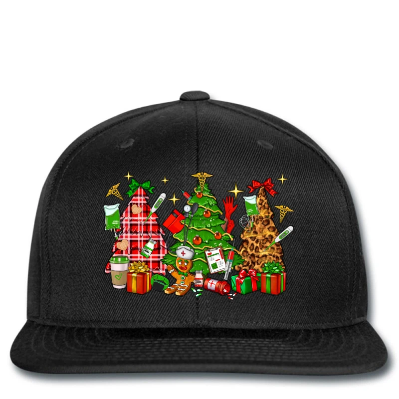 Nurse Christmas Trees Printed Hat 3 Nurse Christmas Trees Printed Hat