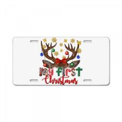 My First Christmas With Reindeer License Plate