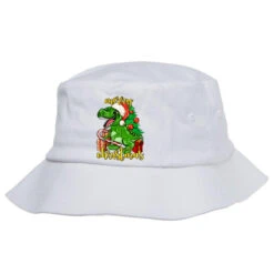 Merry Christmas T-Rex Bucket Hat
