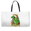 Merry Christmas T-Rex Weekender Totes