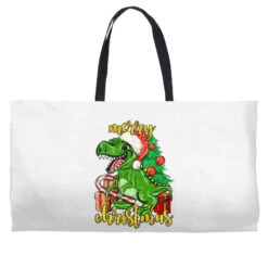 Merry Christmas T-Rex Weekender Totes