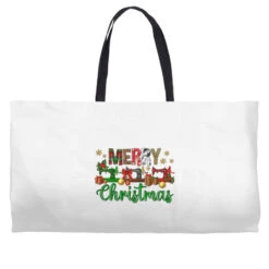 Merry Christmas Sewing Machine Weekender Totes