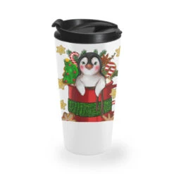Merry Christmas Hot Chocolate Coffee Cup With Cute Travel Mug