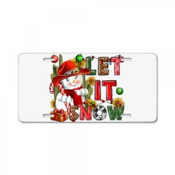 Let It Snow Christmas License Plate