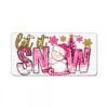 Let It Snow Pink Christmas License Plate -Home Decor Store pd.2526462215.44.25086948.s3.1 front customized f5f5f5 none x16y0 285 800x800 1
