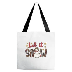 Let It Snow Christmas Snowman Tote Bags