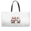 Let It Snow Christmas Snowman Weekender Totes