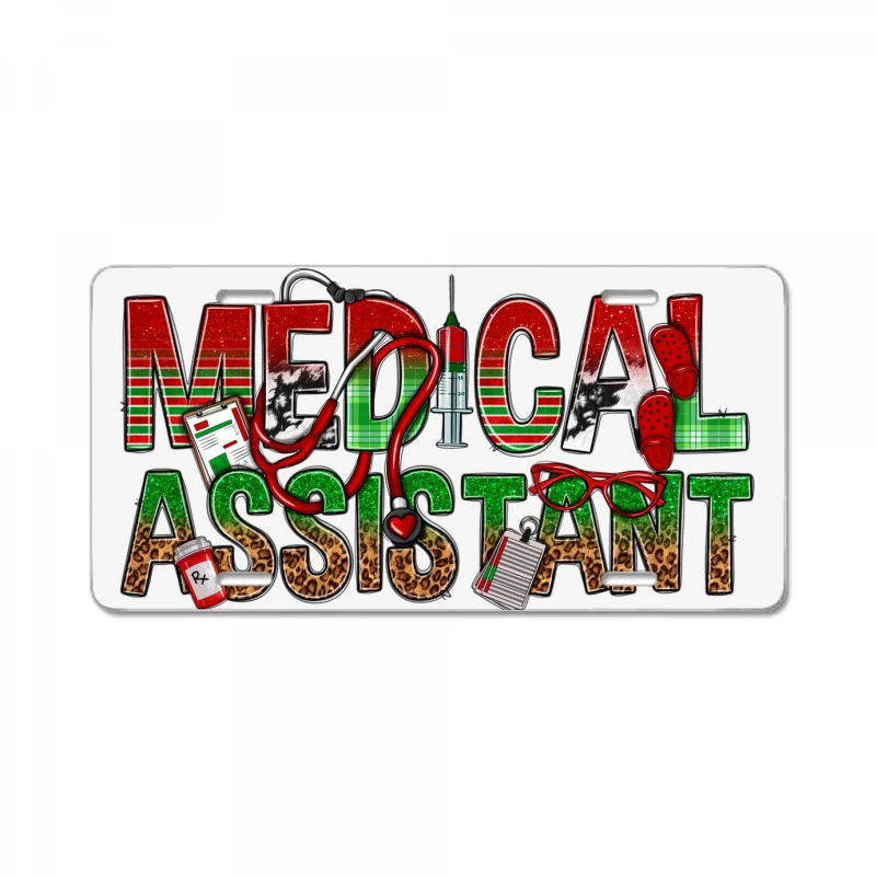 Medical Assistant Christmas License Plate 3 Medical Assistant Christmas License Plate