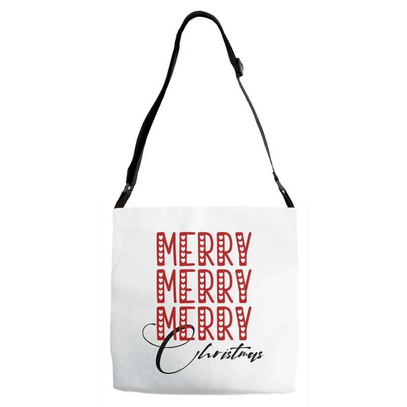 Merry Christmas,happy New Year Adjustable Strap Totes 3 Merry Christmas,happy New Year Adjustable Strap Totes