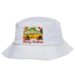 Merry Christmas School Bus Bucket Hat