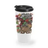 Afro Messy Bun Christmas Gigi Travel Mug