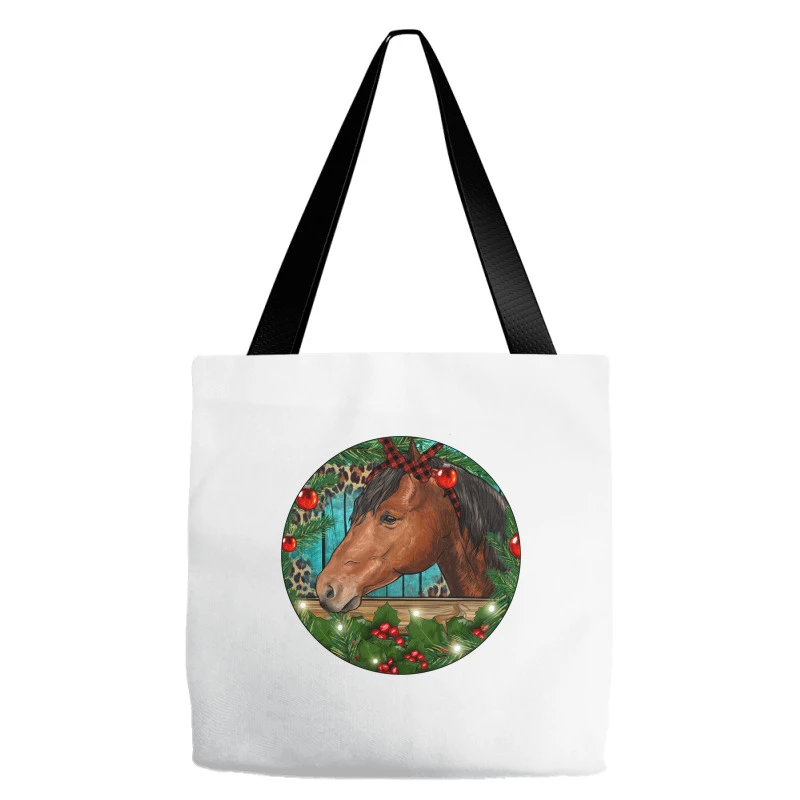 Western Horse Christmas Tote Bags 3 Western Horse Christmas Tote Bags