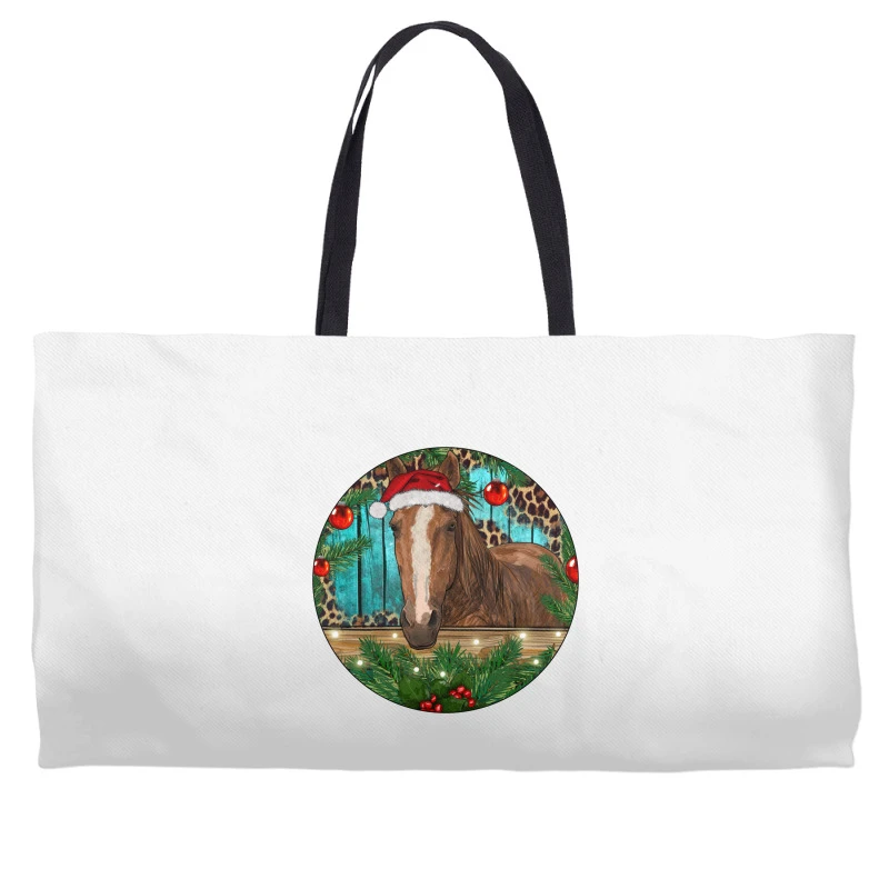 Brown Horse Christmas Weekender Totes 3 Brown Horse Christmas Weekender Totes