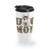 Christmas Dog Mom Bull Terrier Travel Mug