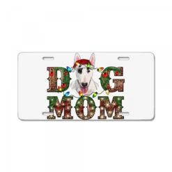 Christmas Dog Mom Bull Terrier License Plate