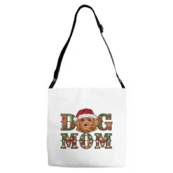 Christmas Toy Poodle Dog Mom Adjustable Strap Totes