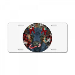 Black Angus Calf Christmas License Plate