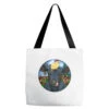 Black Angus Cattle With Santa Chick Christmas Tote Bags