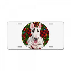 Christmas Bull Terrier License Plate