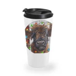 Western Christmas Calf Travel Mug