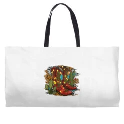 Western Christmas Boots Weekender Totes