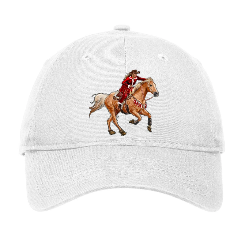 Western Christmas Cowgirl On The Horse Adjustable Cap 3 Western Christmas Cowgirl On The Horse Adjustable Cap