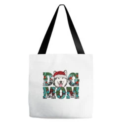 Christmas Dog Mom Husky Tote Bags