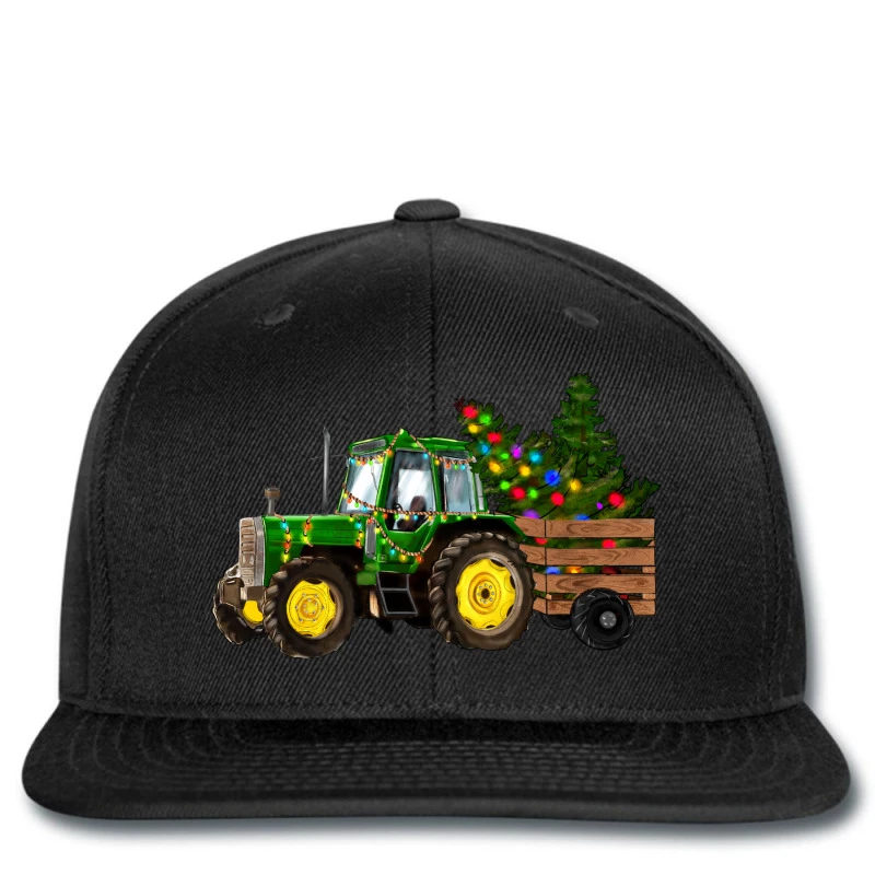 Green Christmas Tractor Printed Hat 3 Green Christmas Tractor Printed Hat