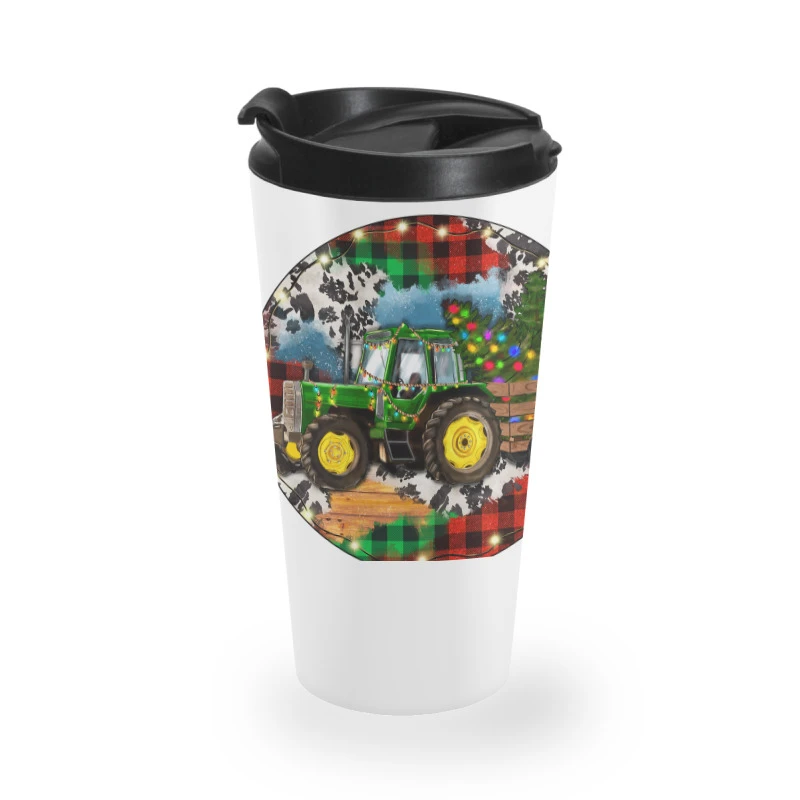 Christmas Farm Tractor Travel Mug 3 Christmas Farm Tractor Travel Mug