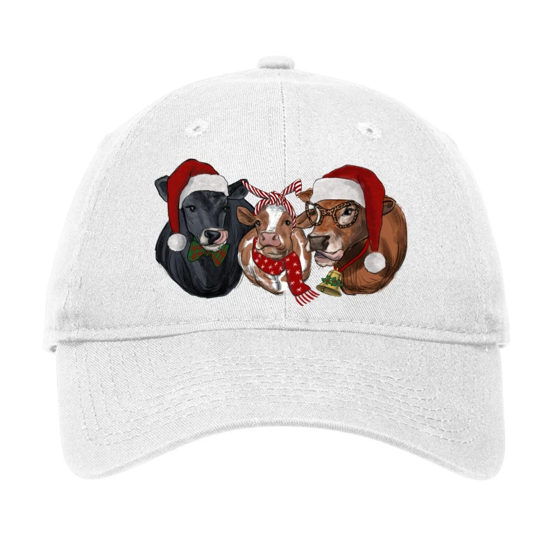 Christmas Cows Adjustable Cap 3 Christmas Cows Adjustable Cap