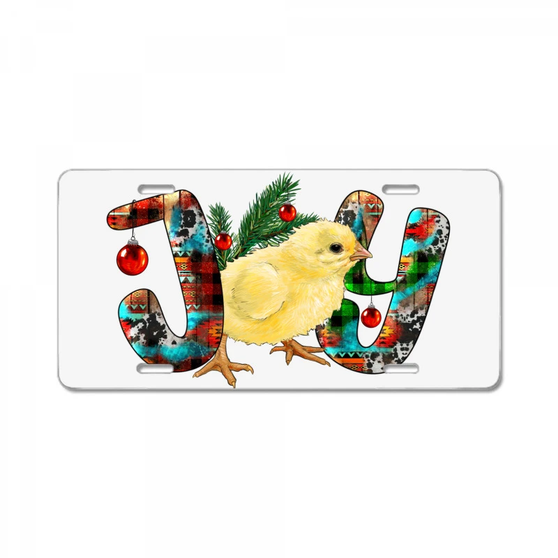 Christmas Joy With Chick License Plate 3 Christmas Joy With Chick License Plate