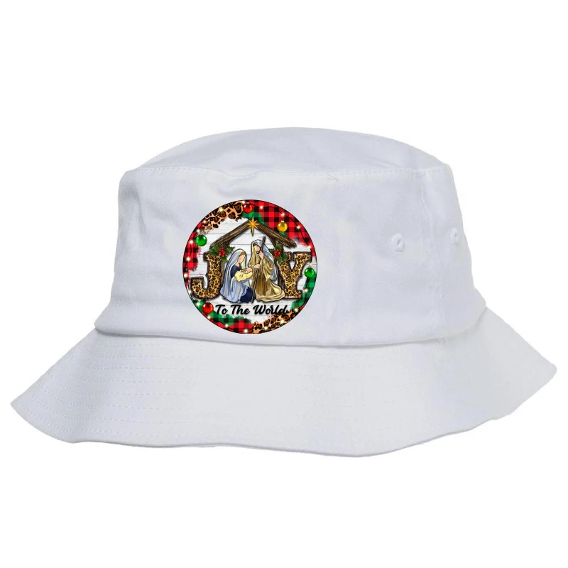 Christmas Joy To The World Bucket Hat 3 Christmas Joy To The World Bucket Hat