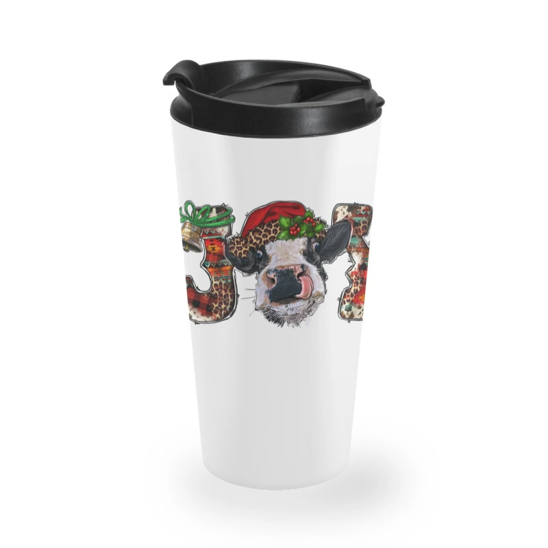 Christmas Joy Heifer Cow Travel Mug 3 Christmas Joy Heifer Cow Travel Mug