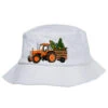Christmas Orange Farm Tractor Bucket Hat -Home Decor Store pd.2526699280.55.25095228.s3.1 front white ffffff none x24.5y0 149 800x800 1