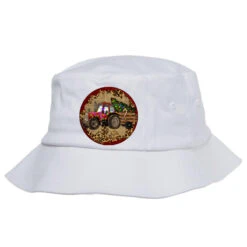 Christmas Tractor Bucket Hat