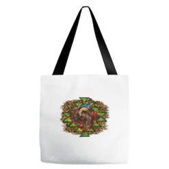 Western Christmas Rodeo Distressed Tote Bags