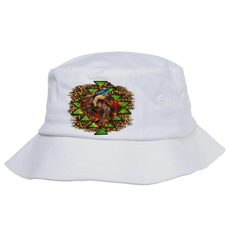 Western Christmas Rodeo Distressed Bucket Hat 3 Western Christmas Rodeo Distressed Bucket Hat