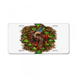 Western Christmas Rodeo Distressed License Plate
