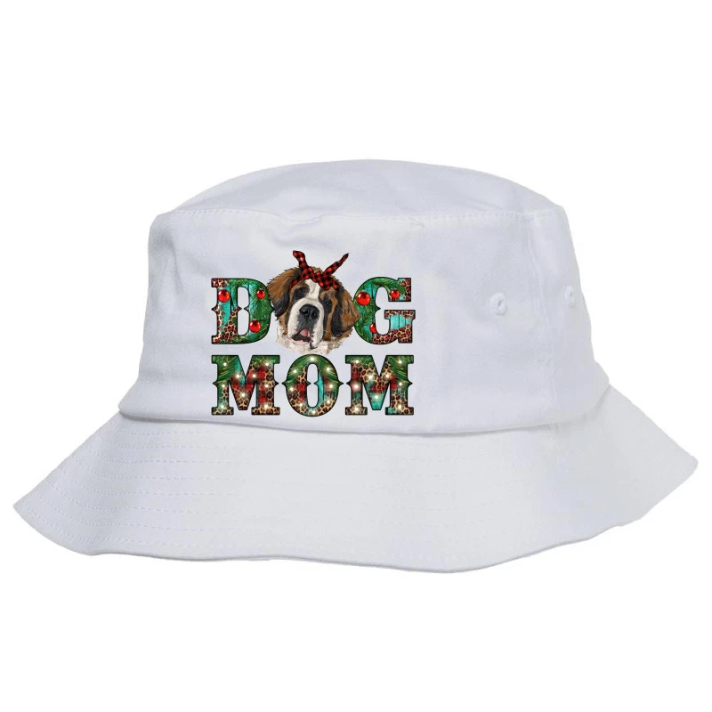 Western Christmas Dog Mom St Bernard Bucket Hat 3 Western Christmas Dog Mom St Bernard Bucket Hat