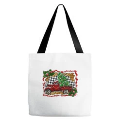 Christmas Truck With Christmas Tree Tote Bags