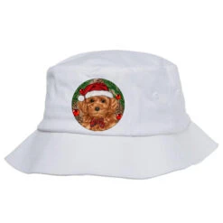Christmas Toy Poodle Bucket Hat