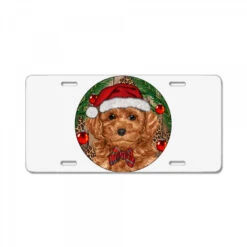 Christmas Toy Poodle License Plate
