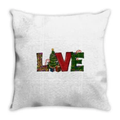Christmas Tree Love Throw Pillow