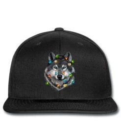 Christmas With Wolf Printed Hat